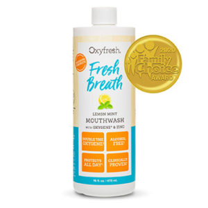 Fresh Breath Lemon Mint Mouthwash by Oxyfresh